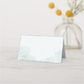 青かわいらし花グ葉ロン植物場c プレイスカード (裏面)