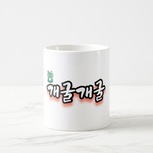 青かわいらし花パターン コーヒーマグカップ (中央)