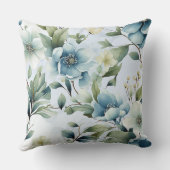 青かわいらし花フローラ装飾用クッション クッション (裏面)