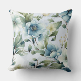青かわいらし花フローラ装飾用クッション クッション