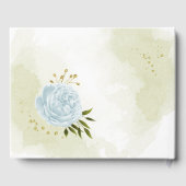 青かわいらし花緑葉植物 ゲストブック (裏面)