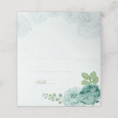 青かわいらし花緑葉植物 プレイスカード (外部開封)