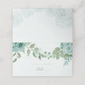 青かわいらし花緑葉植物 プレイスカード (外部開封)