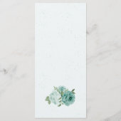 青かわいらし花緑葉植物 メニュー (裏面)