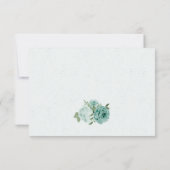 青かわいらし花葉緑 出欠カード (裏面)