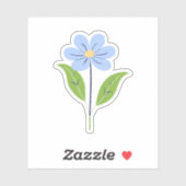 青かわいらし花 シール (シート)