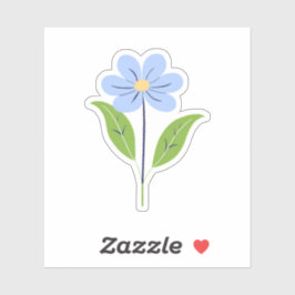 青かわいらし花 シール