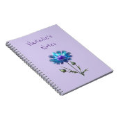 青かわいらし花 ノートブック (右側)