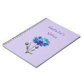 青かわいらし花 ノートブック (左側)