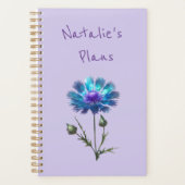 青かわいらし花 プランナー手帳 (正面)