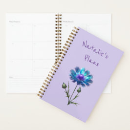 青かわいらし花 プランナー手帳