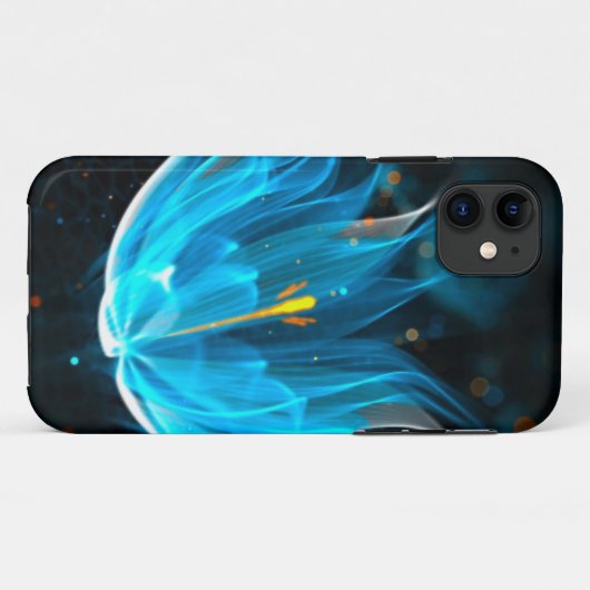 青かわいらし蓮花  Case-Mate iPhoneケース (裏面(横))