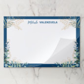 青かわいらし金ゴールド植物緑 ペーパーパッド (折り畳み)