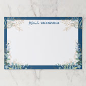 青かわいらし金ゴールド植物緑 ペーパーパッド (正面)