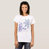青かわいらし雪片 Tシャツ (正面フル)