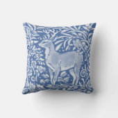 青かわいらし鹿鳥林フローラ自然動物 クッション (裏面)