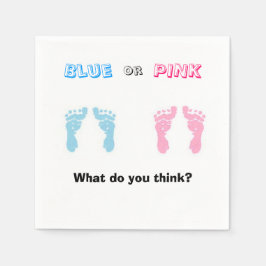 「青かピンクか？」 紙ナプキン スタンダードカクテルナプキン