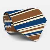 青かブラウンまたは黒いですかクリーム色のストライプのなタイ ネクタイ (ロール)