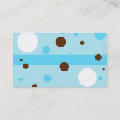 青かブラウン及び白の円の名刺 名刺 (裏面)