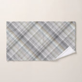 青か灰色またはタンの格子縞 バスタオルセット (ハンドタオル)