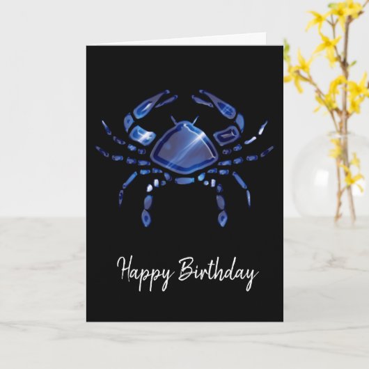 青がん標識誕生日カード カード (黄色い花)