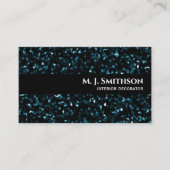 青きらめくグリッター 名刺 (正面)