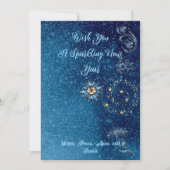 青きらめく新年グリッター応援スターズフローラ シーズンカード (正面)