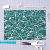 青きらめく緑プール海水 薄葉紙 (クラフト)