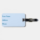 青くかわいいジャングルのベビー動物の荷物のラベル ラゲッジタグ (裏面横)