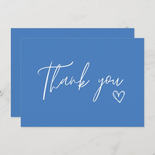 青くなる前に何か青ブライダルシャワー サンキューカード (正面/裏面)