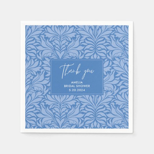 青くなる前に何か青ブライダルシャワー スタンダードカクテルナプキン (正面)