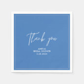 青くなる前に何か青ブライダルシャワー スタンダードカクテルナプキン (正面)