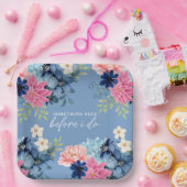 青くなる前に何か青ブライダルシャワー ペーパープレート (パーティー)