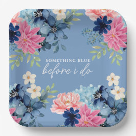 青くなる前に何か青ブライダルシャワー ペーパープレート