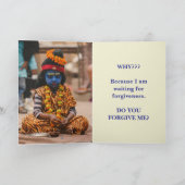 青くなる - ごめんなさいカード サンキューカード (内部)