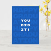 青くやった！卒業カード カード (黄色い花)