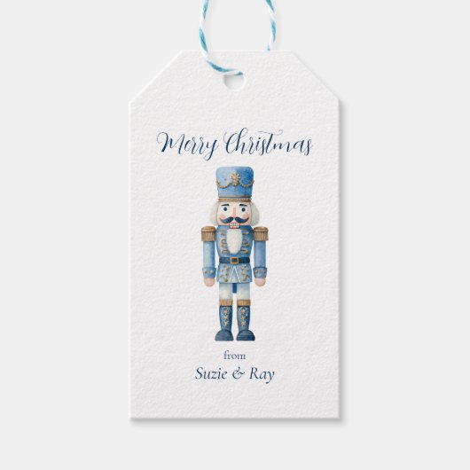 青くるみ割りクリスマス ギフトタグ (正面)