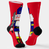 青くるみ割りクリスマス ソックス (傾斜あり)