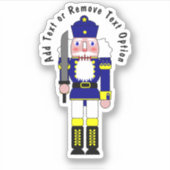 青くるみ割り兵士のクリスマス シール (正面)