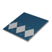 青くアーガイル柄のなパターン タイル (側面)