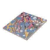 青くイタリアンな大理石パターン タイル (側面)