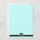 青くエレガントなブライダルシャワーの招待状 招待状 (裏面)