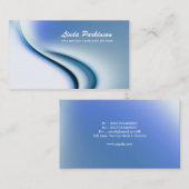 青くエレガントな名刺のデザイン 名刺 (正面/裏面)