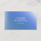 青くエレガントな名刺のデザイン 名刺 (裏面)