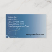 青くエレガントな名刺 名刺 (裏面)