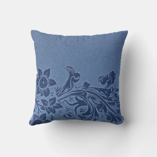 青くカスタムな枕 クッション (裏面)