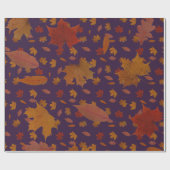 青くカスタムな色の金紅葉 ラッピングペーパー (フラット)