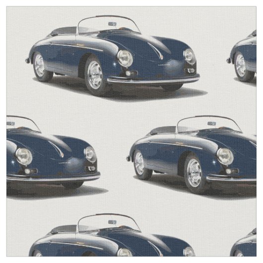 青くクラシックなスポーツ・カーの生地 ファブリック (クローズアップ)