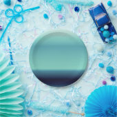 青くグラデーションな勾配のクールな陰 ペーパープレート (パーティー)