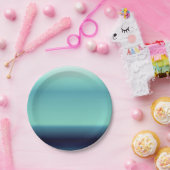 青くグラデーションな勾配のクールな陰 ペーパープレート (パーティー)